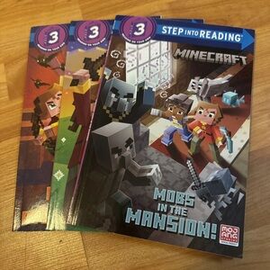 Step Into Reading Level 3 Minecraft Book Lot 3pc Children’s Reading Books